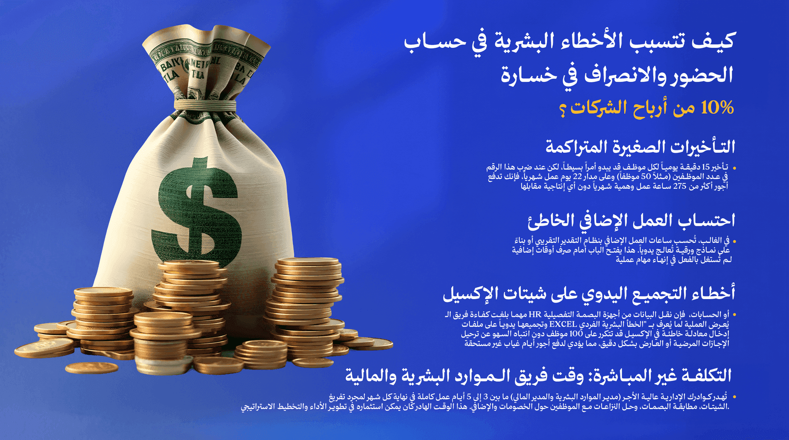 الخطأ البشري في الحضور والمرتبات: أين يقع وكم يكلّف